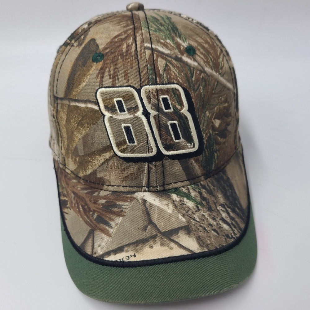 Dale Earnhardt Jr Hat Adjustable Winners Circle Camo Green NASCAR Racing #88 Men
